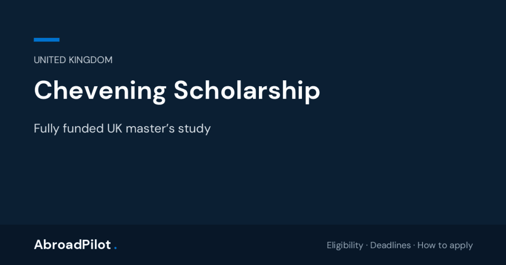 Chevening Scholarship – UNITED KINGDOM