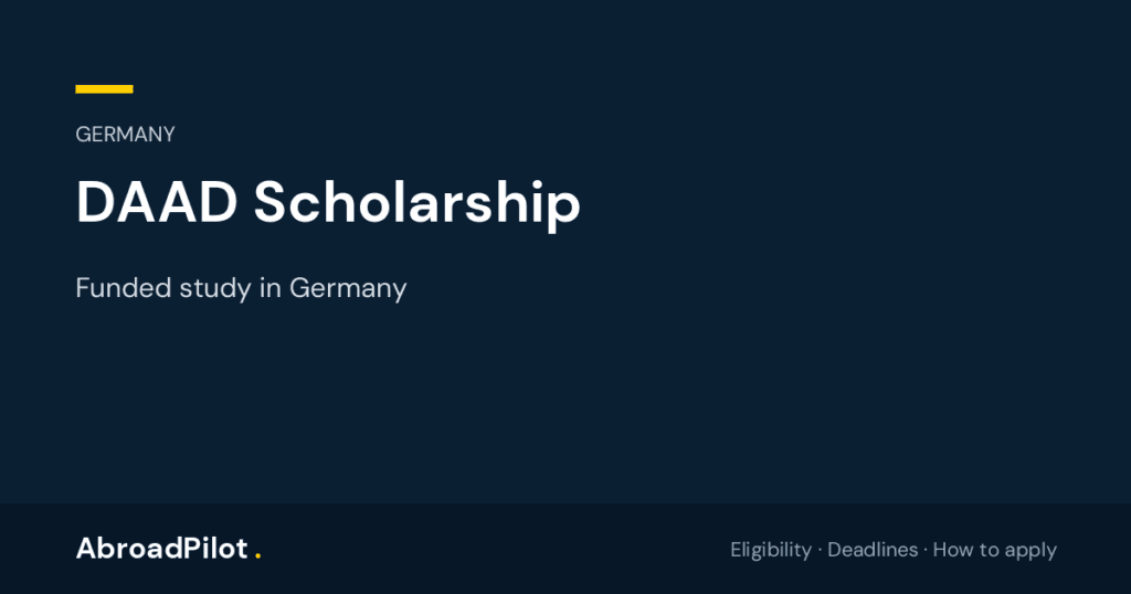 DAAD Scholarship – GERMANY