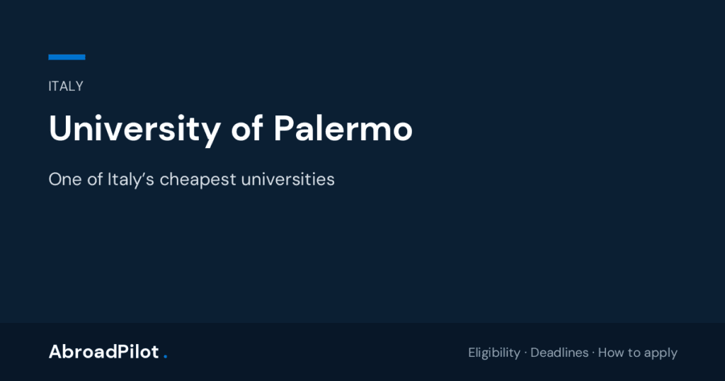 University of Palermo scholarship — AbroadPilot