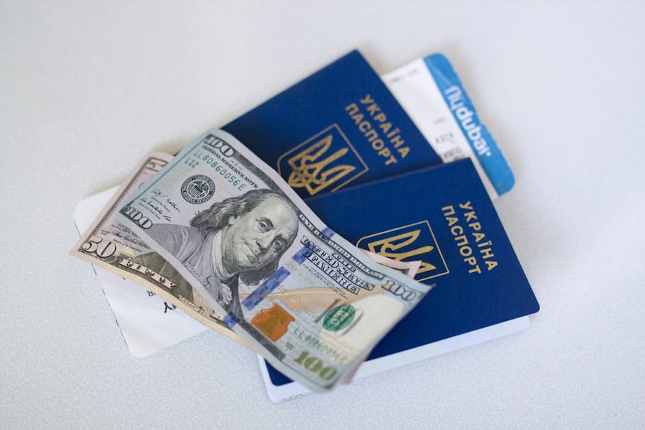 Student visa documents and passport organised for Switzerland university application