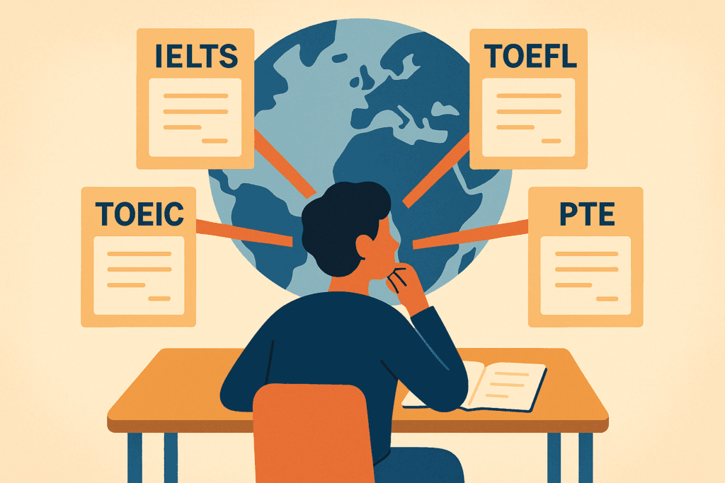 Comparing IELTS, TOEFL, PTE, and Duolingo English tests for study abroad