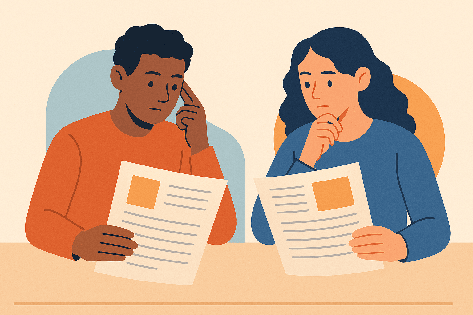 Comparing TOEFL and IELTS test documents illustration
