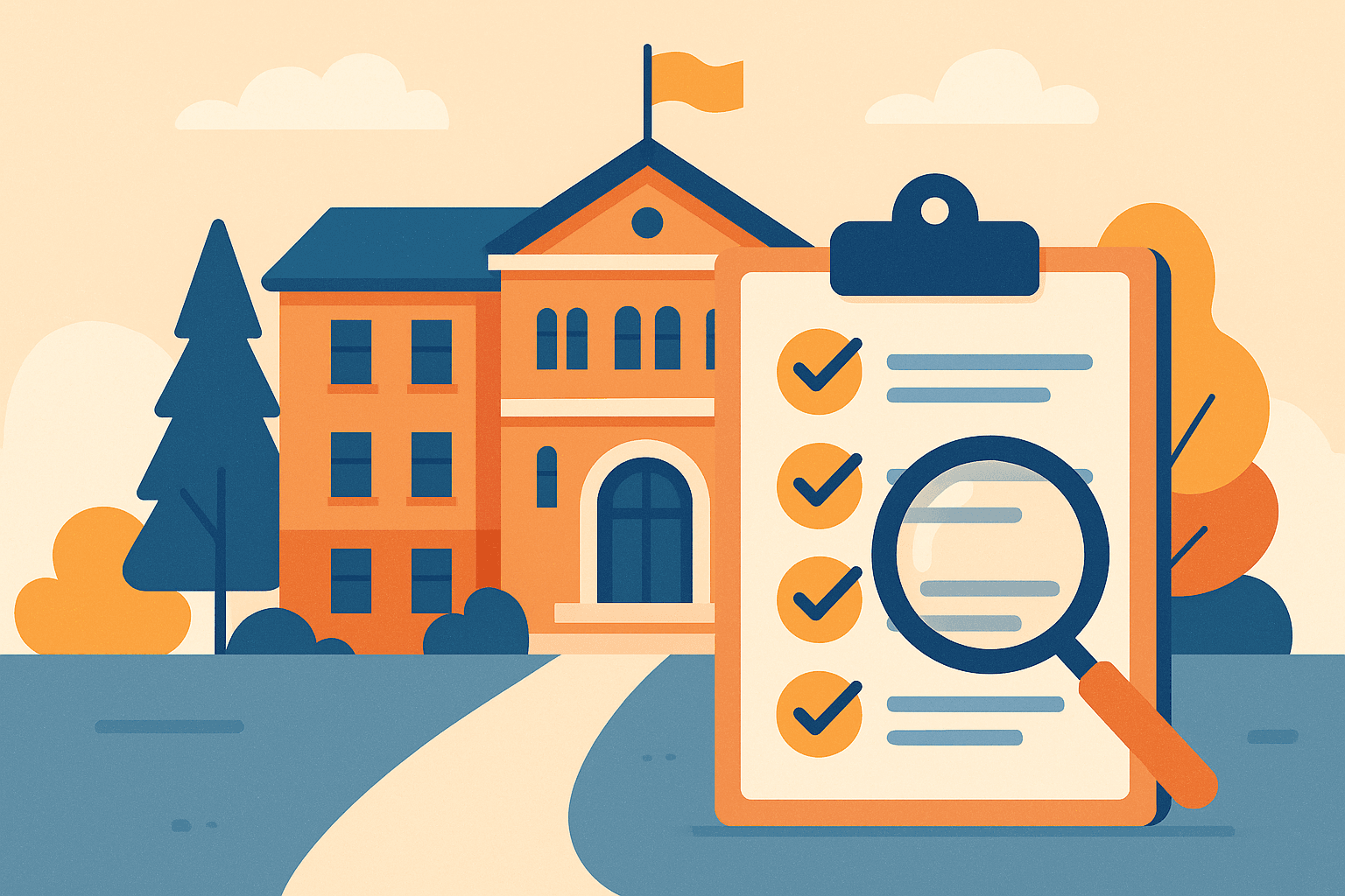 Checking university admission score requirements illustration